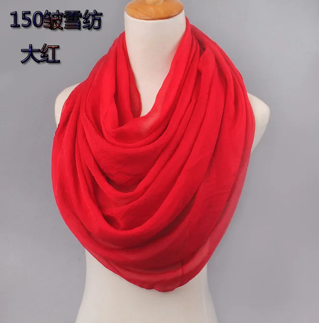 Летняя накидка парео саронг, большой размер, летняя Прозрачная женская шаль, шарфы, бикини, саронг, Пляжная накидка, шелковый шарф, однотонный цвет - Цвет: Красный