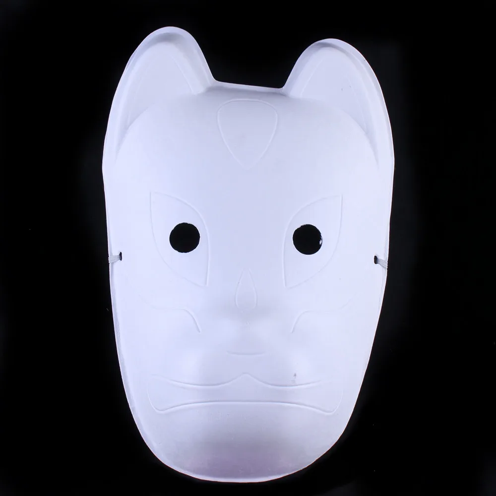 

Cat DIY Blank Unpainted Party Mask White Paper Pulp Environmental Fine Art Painting Programs Masquerade Full Face Masks 10pcs