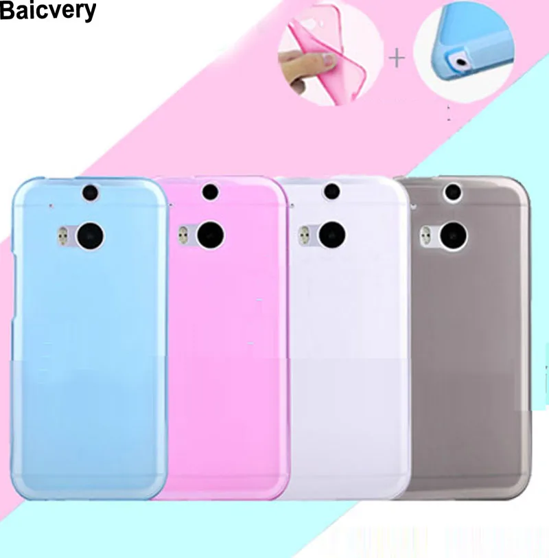 

Silicone Cover for HTC One M8 Mobile Phone Case Soft TPU Shell Cases for HTC M8 Case M 8 Anti Skid Cover Bag