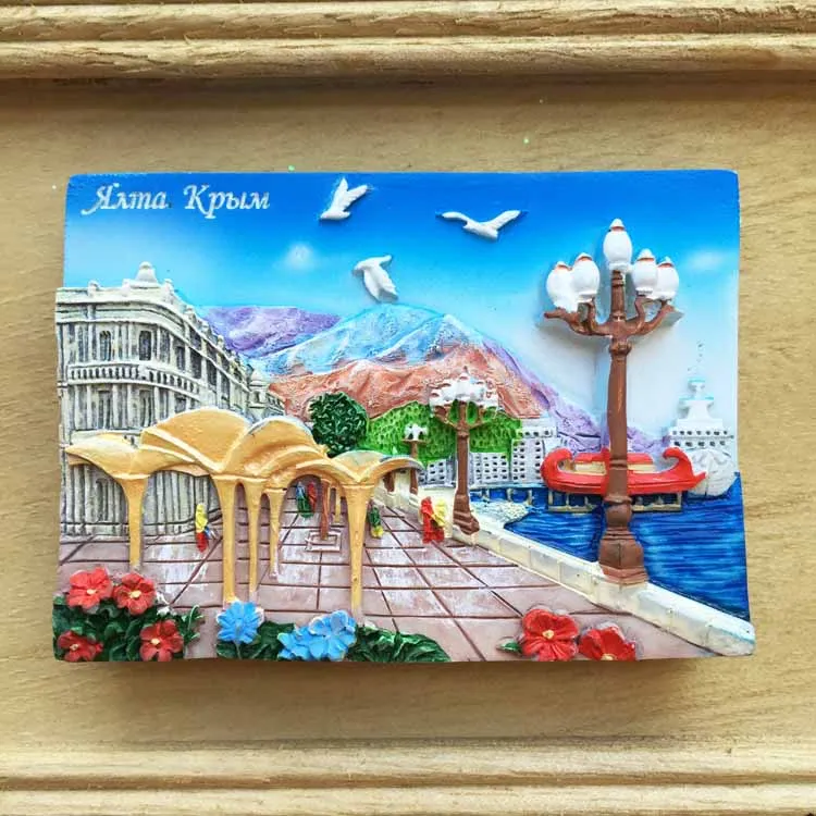 

Lychee Ukraine Scenic Refrigerator Magnetic Sticker Famous Landscape Fridge Magnet Modern Home Kitchen Decoration