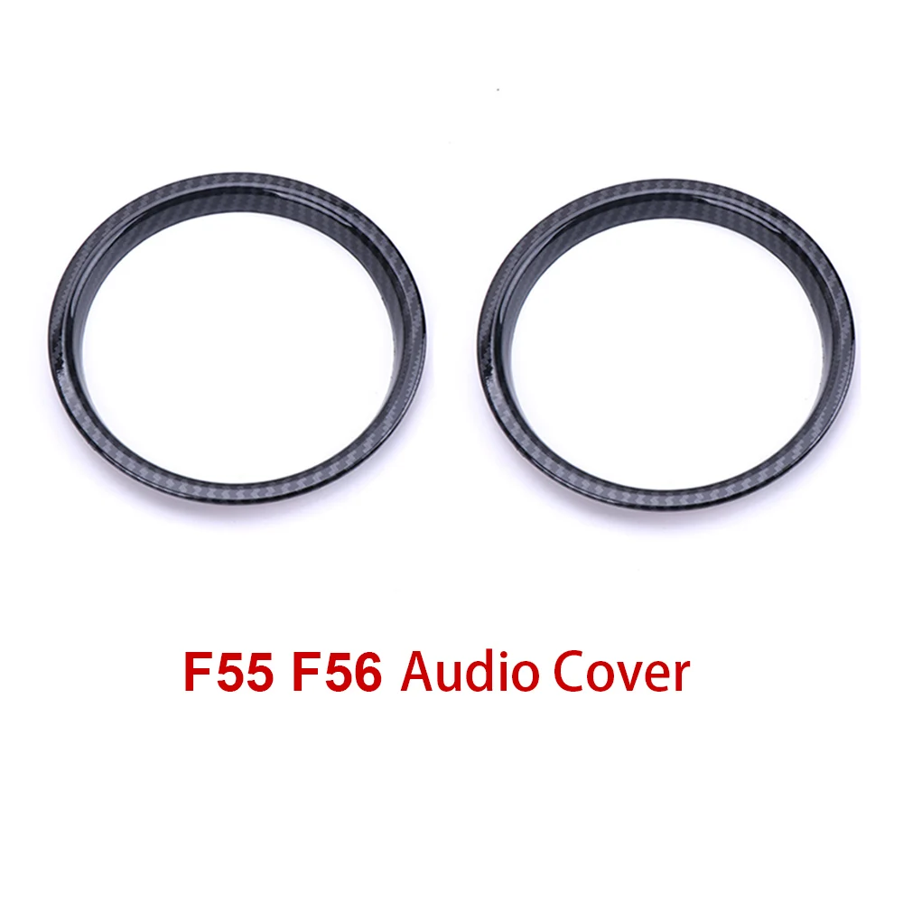 2 шт межкомнатные двери громкий динамик аудио крышка из углеродного волокна динамик кольцо аксессуары для Mini Cooper F55 F56 F57 декоративные наклейки - Название цвета: Audio Cover