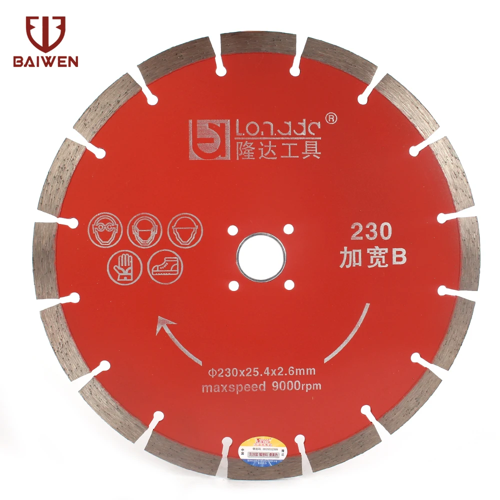 9 "230 мм Алмазное Колесо режущего диска дисковая пила для сухой или влажной мраморной кладки строительный камень резки 230*25,4*2,6 мм