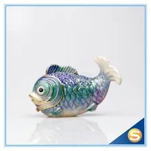 Wholesales Nemo Fish Handmade Jeweled Metal & Enamel Trinket Box