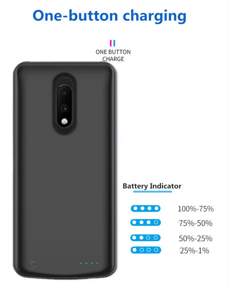 Чехол s power для Oneplus 7, чехол для внешнего зарядного устройства, 6500 мА/ч, портативная силиконовая рамка, внешний аккумулятор, чехол для зарядки аккумулятора