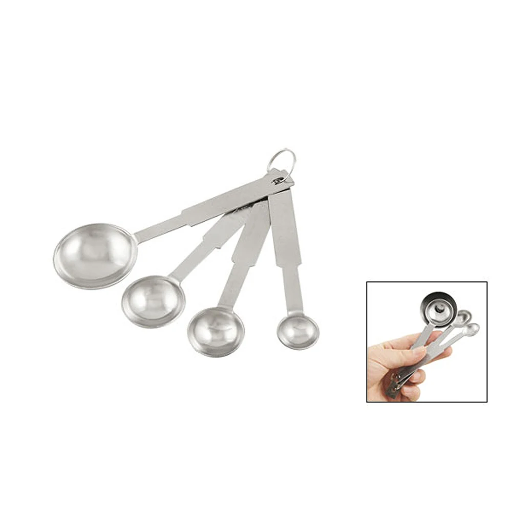 Cool Fashion Kitchen Baking Cooking StaInless Steel MeasuRing Spoon Set 4 Sizes | Дом и сад