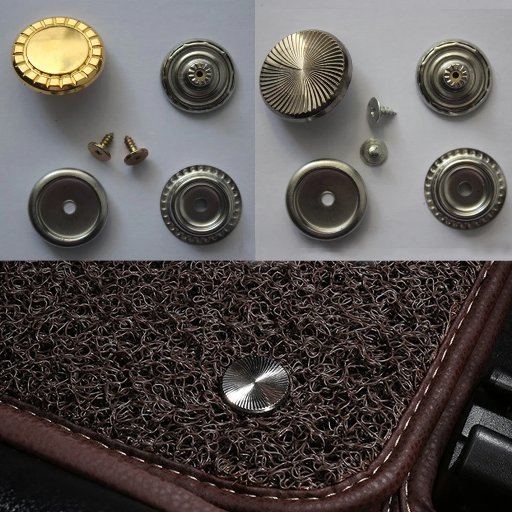 New Car Mat Carpet Fixed fastener And tool Auot mat Metal Double deck