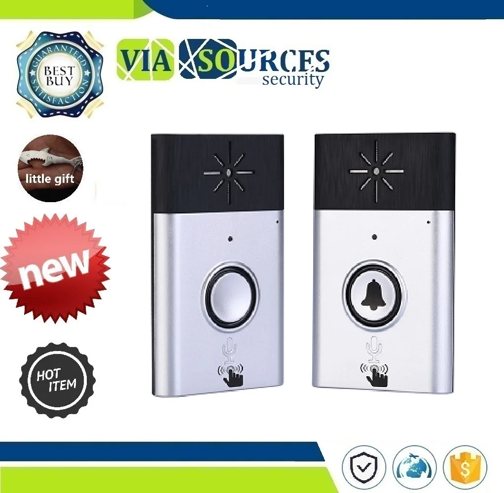 

Visitor Calling System audio door phone 1 Set Silvery Color H6 1 to 1 Wireless Voice intercom Video doorphone Indoor door bell