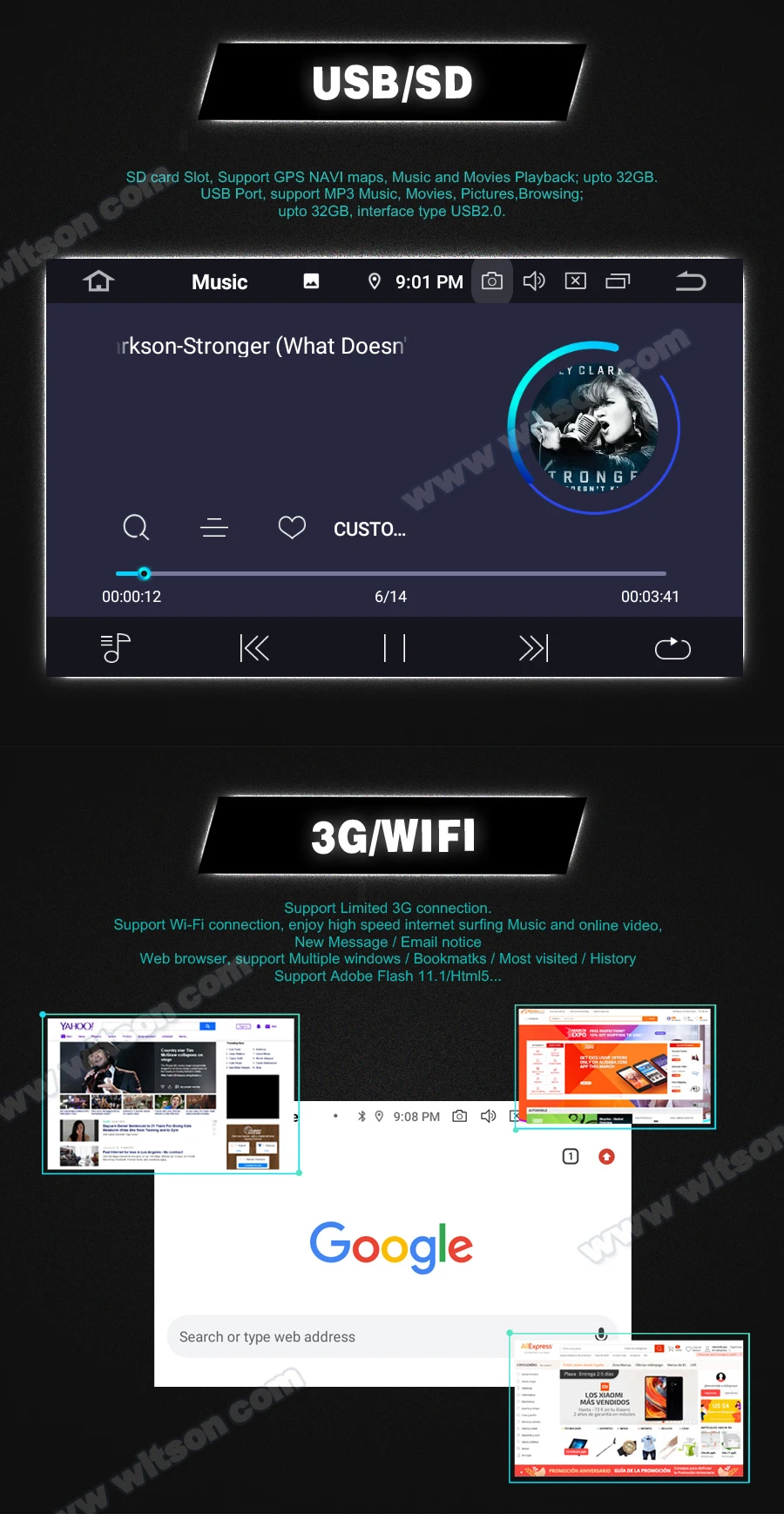 Discount WITSON Android 9.0 CAR DVD GPS RADIO for MERCEDES-BENZ C-Class W203(2004-2007)/CLK W209 audio system with gps car audio gps dvd 6