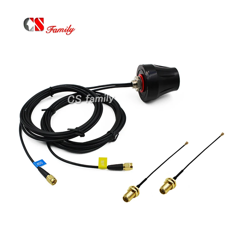 1pc IP67 3G WiFi Outdoor Car Antenna Pigtails,GSM WIFI ANTENNA with 2pcs ipex to sma cable 100mm