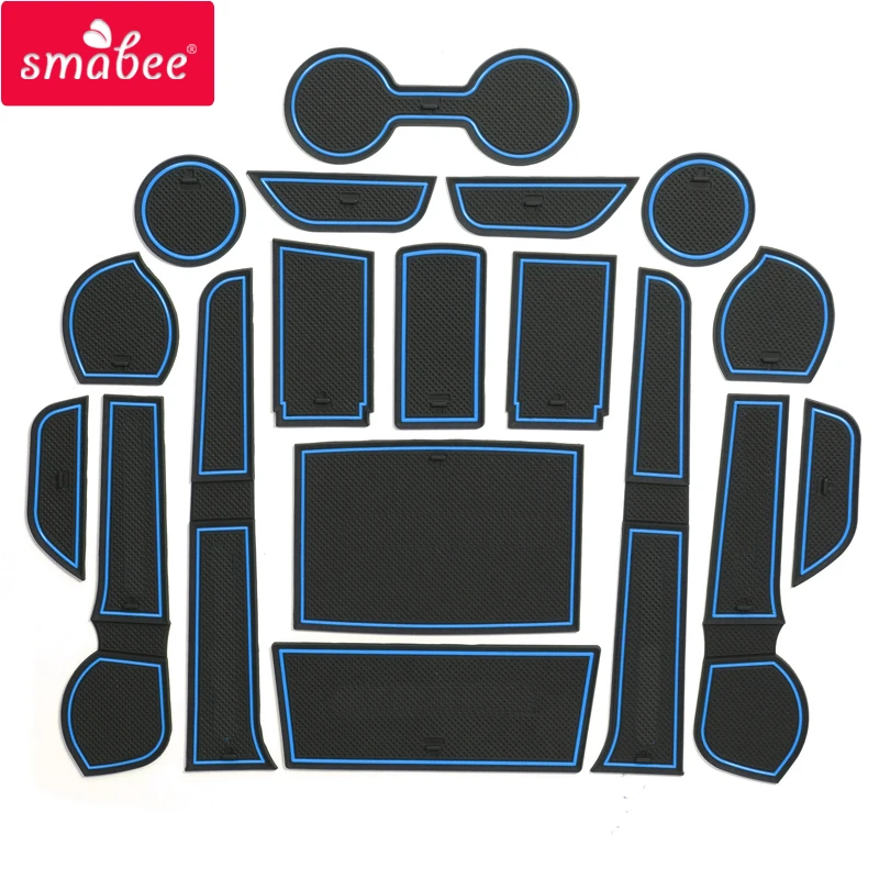 

for Toyota Hilux SR5 Hilux REVO AN120 AN130 120 130 Anti-Slip Rubber Cup Cushion Door Groove Mat Accessories 2015 2016 2017 2018