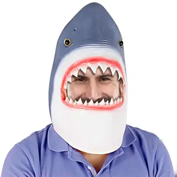 

Novelty Halloween Shark Mask Costume Latex Animal Head Mask Party Cosplay Prop