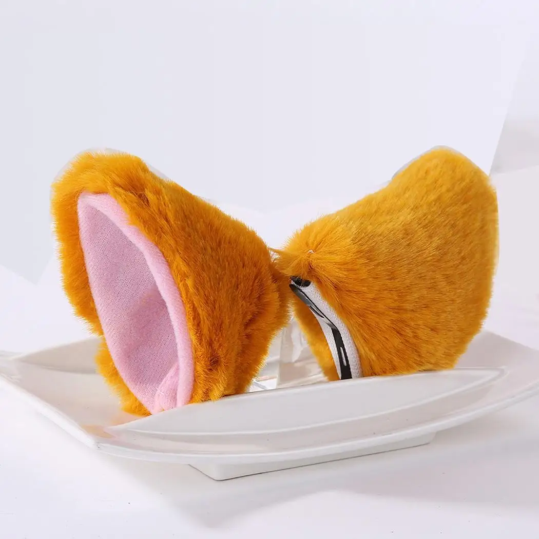 

16g Fox Hair Casual Barrette Cosplay Unisex Hairpins Fur Clip Cat Ears Costume