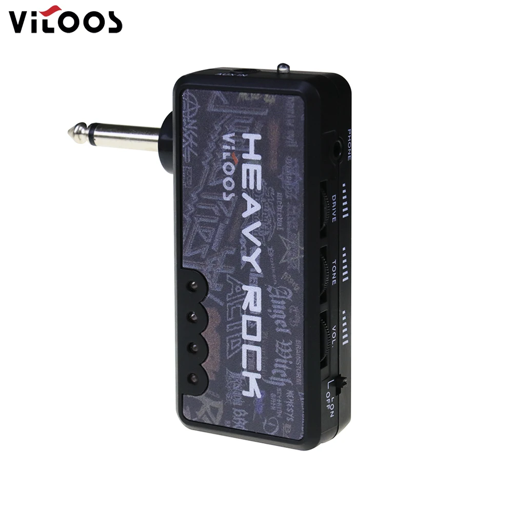 Vitoos Electric Guitar Plug Mini Headphone Amp Amplifier