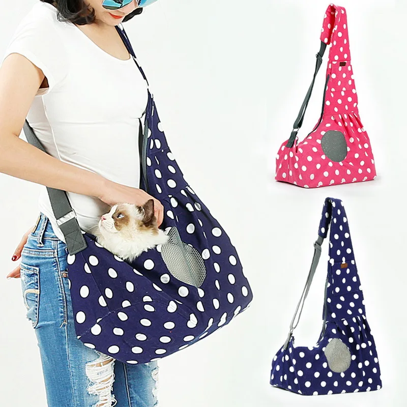 Hoomall Canvas Cat Dog Puppy Carrier Bags Travel Pet Dog Front Carrying Shoulder Bags Chihuahua