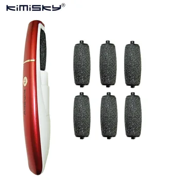 

KIMISKY RED RECHARGEBALE Foot Care Tool Pedicure Personal Care Foot File Electric Pedicure Tools 7Ps Roller Heads