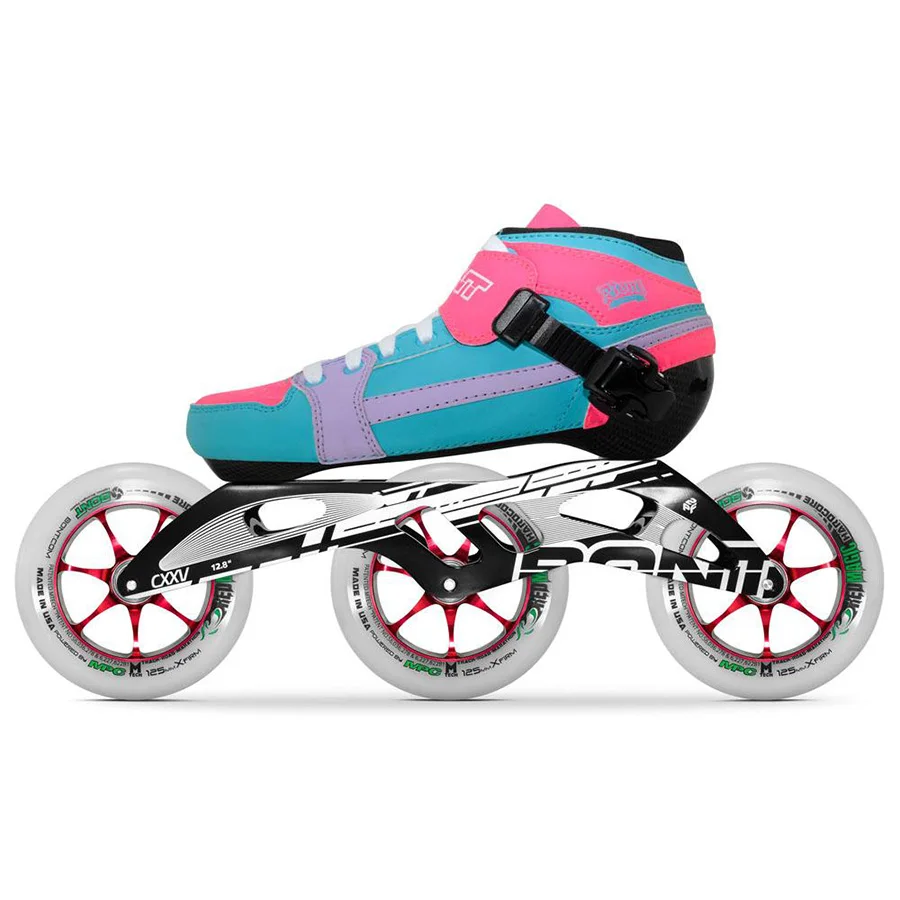 100% الأصلي بونت السعي 2PT 195 MM الأسود CXXV سرعة حذاء تزلج بعجلات Heatmoldable ألياف الكربون التمهيد 3*125mm السحر عجلة Patines