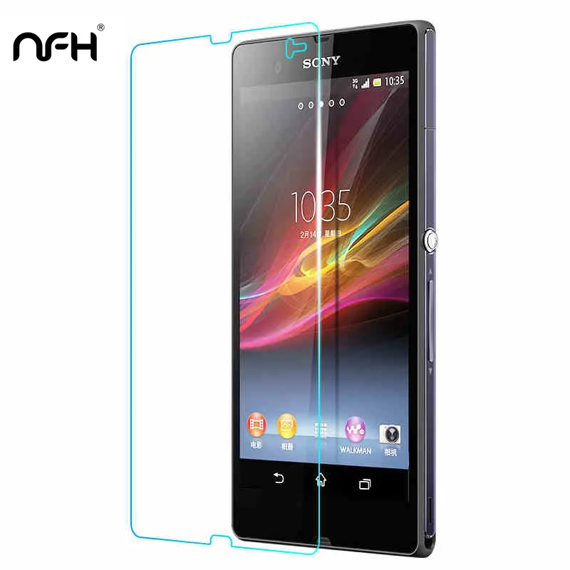 

0.3MM Front 2.5D Toughened Film Screen Protector Glass Case For Sony Xperia Z L36H c660x c6603 C6602 Tempered Glass