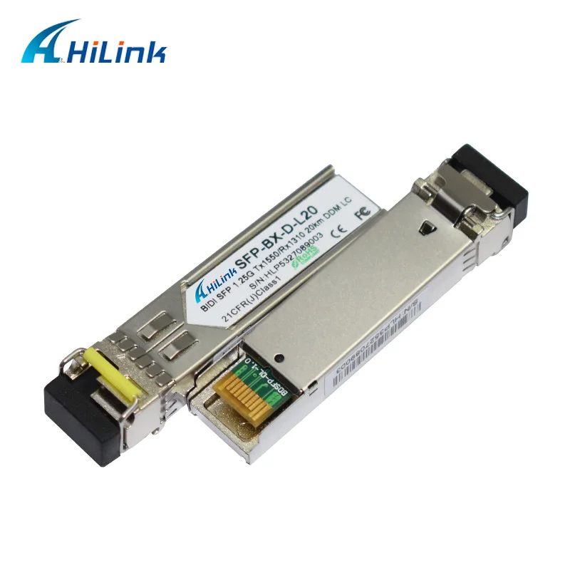 1G 1000 база одно волокно LC/SC BiDi 1,25G Tx1550nm/Rx1310nm 20 км WDM SFP с функцией DOM