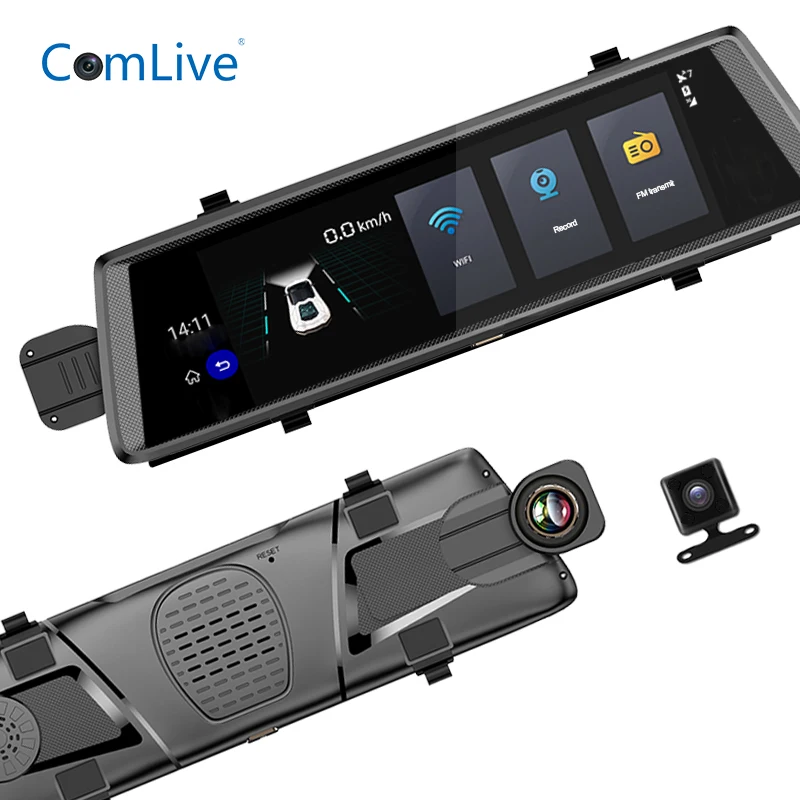 Camlive V6 10 &quot3g Android 5 0 Зеркальные автомобильные видеорегистраторы HD1080P Двойные