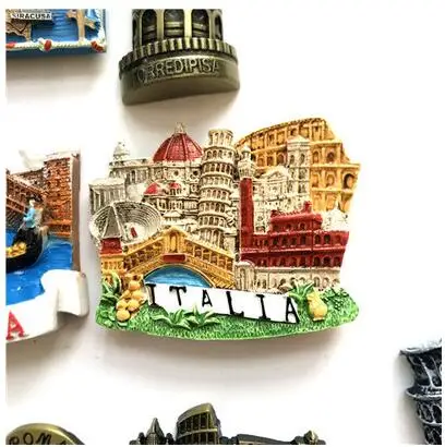 Творческий Пизанская башня Италия холодный фарфор Ручная роспись 3D холодильник сувениры-магниты на холодильник магнит наклейки