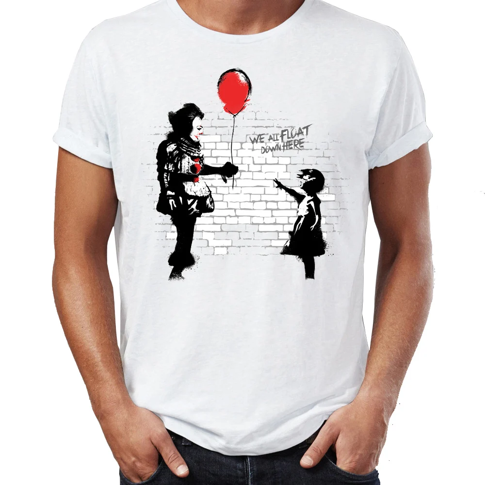 

Men's T Shirt Banksy Balloon Girl It Clown Horror Darth Vader Artsy Awesome Artwork Printed Tee