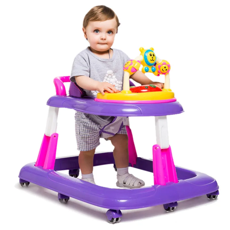 High Quality Baby Walker Musical Play Tray Toddler Multiuse Learning Walker Toys Portable Foldable Height Adjustable Toy