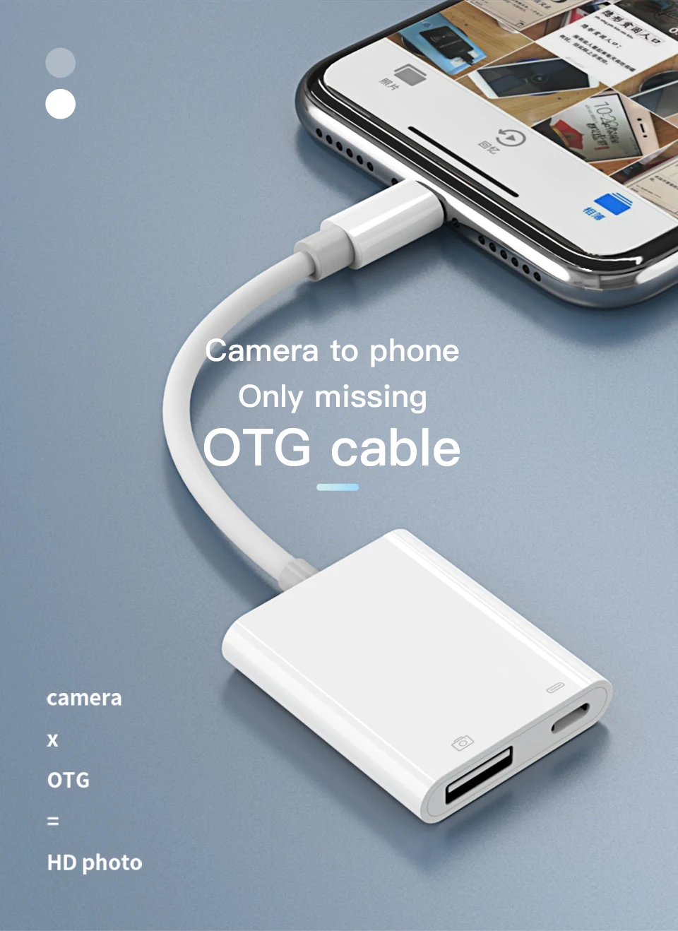 PZOZ, 2 в 1, OTG, для Apple iPhone, USB, устройство для чтения камер, зарядный кабель для IPhone 11 Pro X XS Max 8 7 6, USB, устройство для чтения карт, разветвитель, концентратор