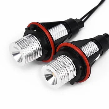 

2x LED Angel Eye Halo Ring Marker Side Light White LED Bulb For BMW E39 X5 E53