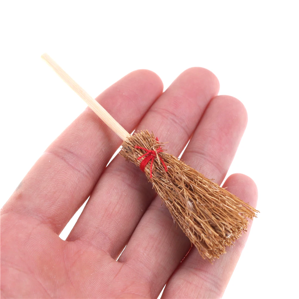 Новый миниатюрный кукольный домик Besom деревянная ведьма масштаб 1/12 мебель