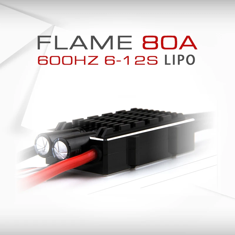 

1PC FLAME 80A HV ESC T-MOTOR U10 Plus U11 U12 Motor 600HZ 6-12S Square Wave Waterproof Electric Speed Controller f RC Multirotor