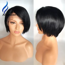 Alicrown Short Bob Cut Wigs With Baby Hair Unprocessed Virgin Brazilian Short Human hair Wigs Bob Wig For Black Women