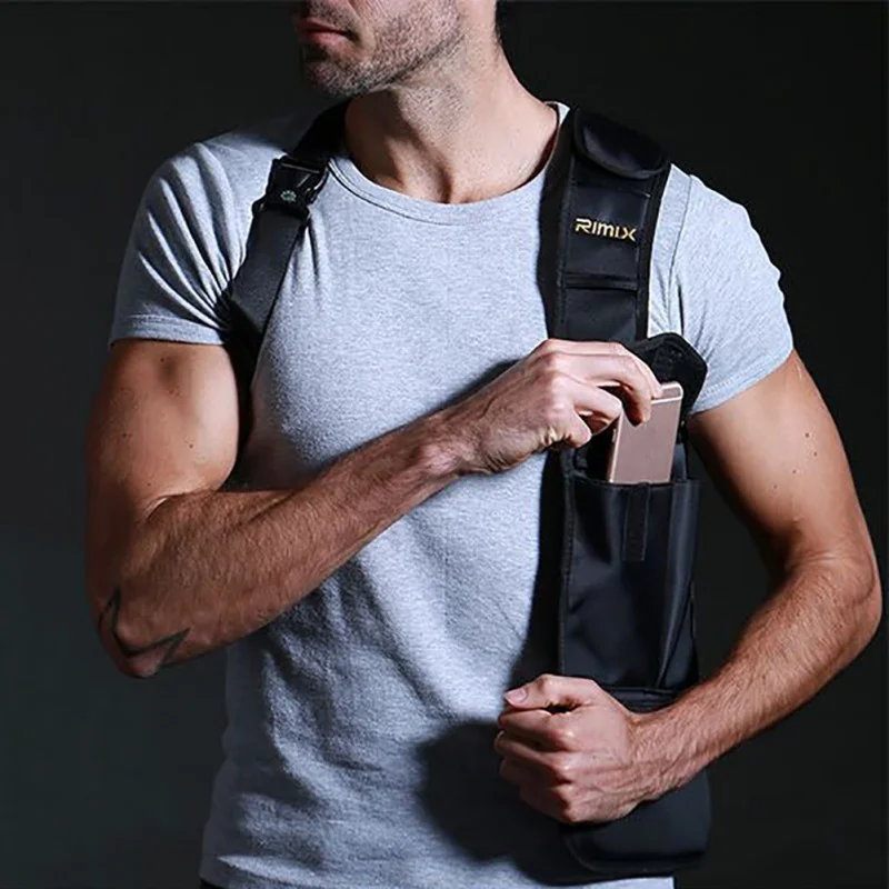 

Genuine Cool Black Invisible Armpit Bag Agent Tactical Backpack Security Package
