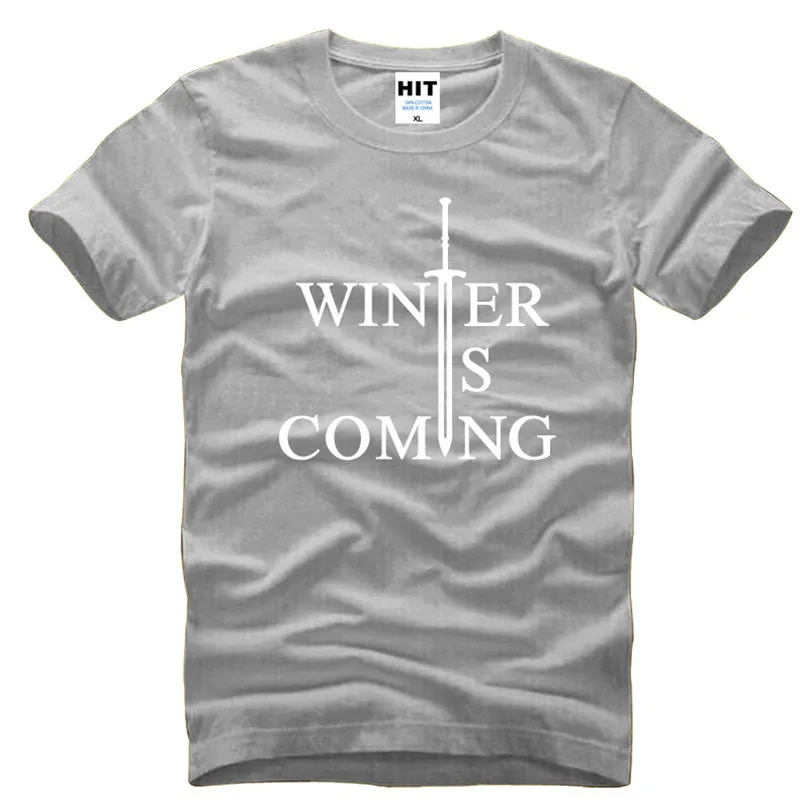 Juego de tronos invierno viene carta impresa camiseta de Hombre Camiseta para hombres 2016 Nueva camiseta Casual de algodón Camisetas Hombre Juego de tronos invierno viene carta impresa camiseta de Hombre Camiseta para hombres 2016 Nueva camiseta Casual de algodón Camisetas Hombre