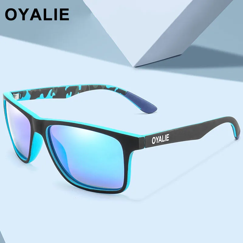 OYALIE Марка Дизайн Для мужчин поляризованных солнцезащитных очков Классический квадратный вождения солнцезащитные очки Винтаж мужской