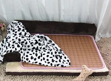 COXEER Set with 4 pcs Detachable Cat Dog Foam Bed Sofa Fits for Within 12.5kg Pets(Coffee, M)