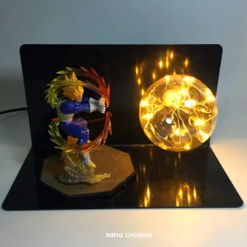 

Anime Dragon Ball Z Creative Glow Saiyan Son Goku Table Lamp With LED Light Plastic Action Figure Collectible Model Toy D442