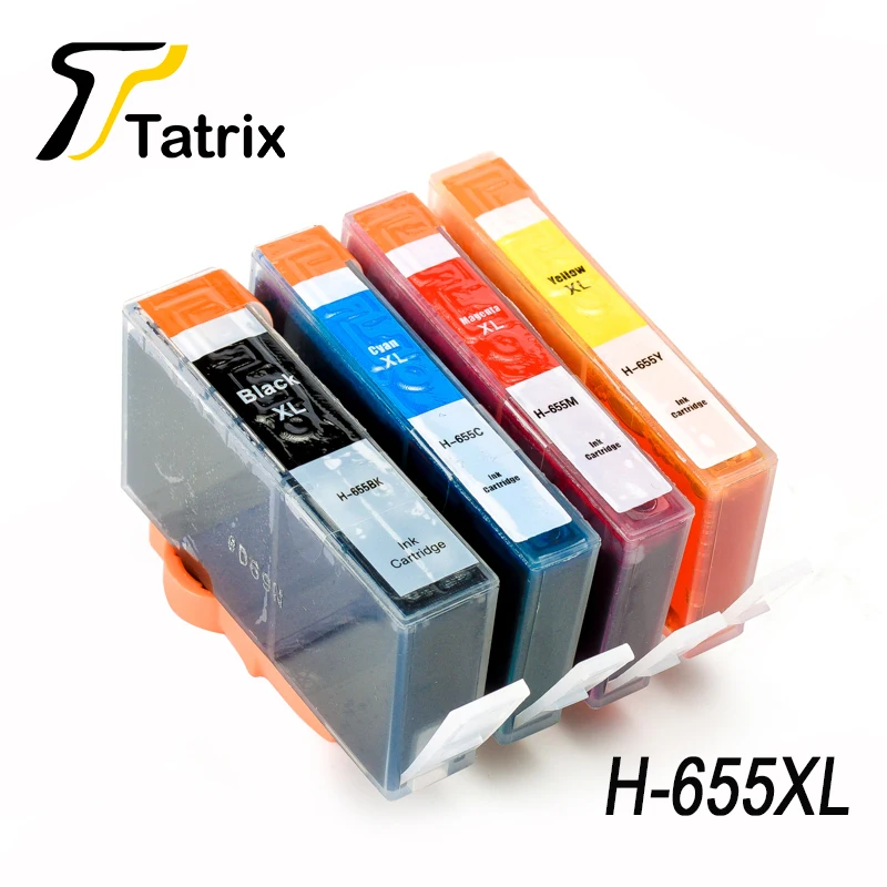 Tatrix 4PK For HP 655 655XL Compatible Ink Cartridge For HP Deskjet Ink Advantage 3525 4615 4625