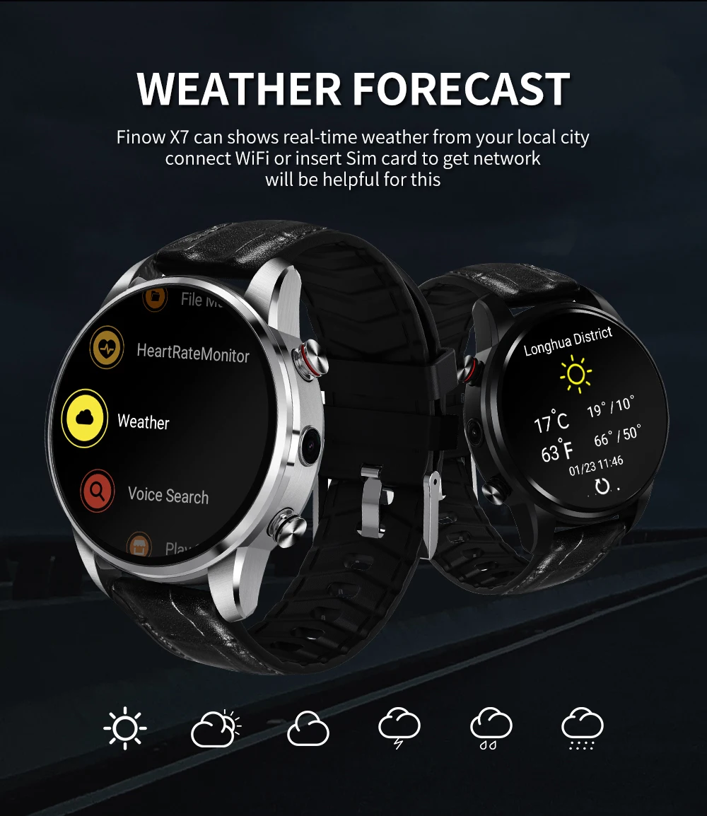 Смарт часы Finow X7 4G 1 39 дюйма MTK6739 Android 7 спортивные для мужчин и женщин фитнес пульс