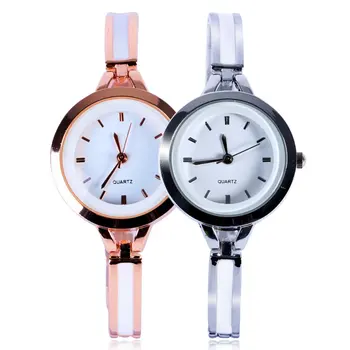 

Chic Women's Girls Relojes Luxury Analog Display Quartz Relogio Gold Silver Wrist Watch