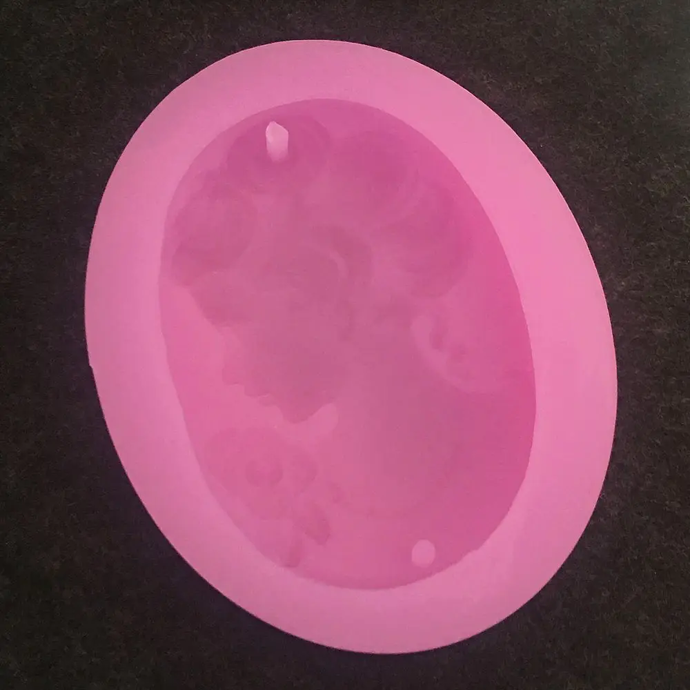 Plaster Tablet women's head sugar craft pendant mold cake baking chocolate hand soap making silicone mold