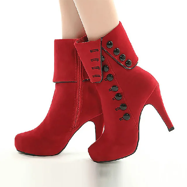

Women Shoes bota feminina 2018 Winter Women Boots High Heels Flock Plush Winter Shoes Women Fenty Beauty Ankle Boots for Women