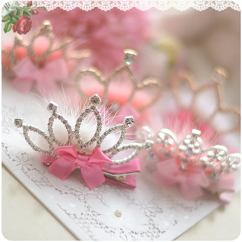 Chiffon Boutique Princess crown Headbands girls Pretty Tiara hair clips Queen Beige Kids Hairpins hair band Headwear afbeelding