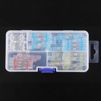 

100Pcs 26-10AWG Assorted Solder Sleeve Heat Shrink Splice Butt Wire with Box
