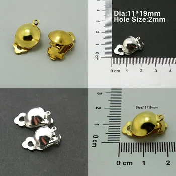 

11x19mm 10pcs Gold Rhodium Ear Clip Fitting Earring Hook Clisper Earring Clip Earring For Jewelry Making DIY Jewelry Findings