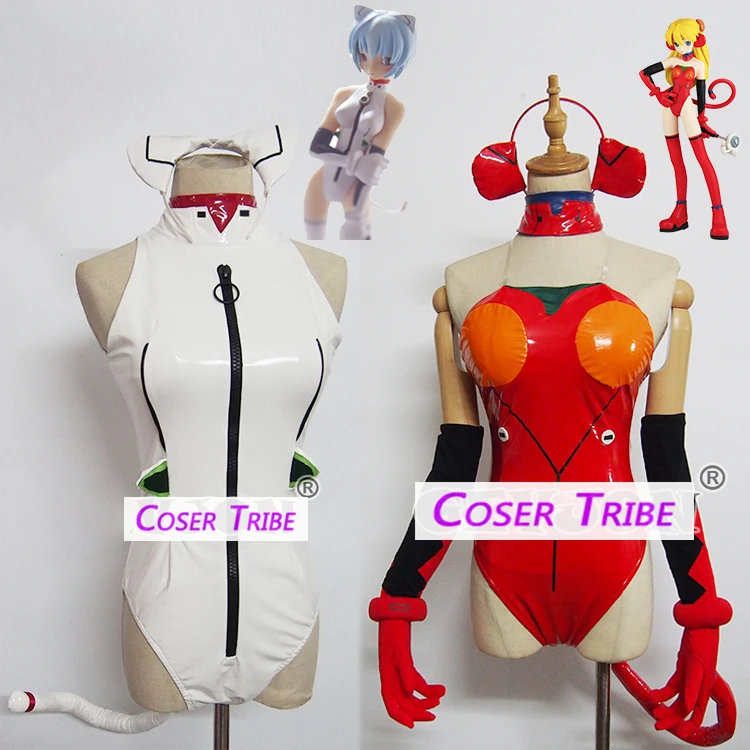 

[STOCK] 2018 Anime Neon Genesis Evangelion EVA Soryu Asuka &Ayanami Rei Cat Girl Uniform Cosplay Costume Halloween Free Shipping