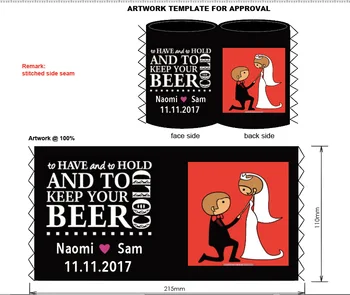 

Hot Selling Stubby holders Customized LOGO/Pattern Printing Personalized Beer Can Coolers Keep Your Drinking Cold For Wedding