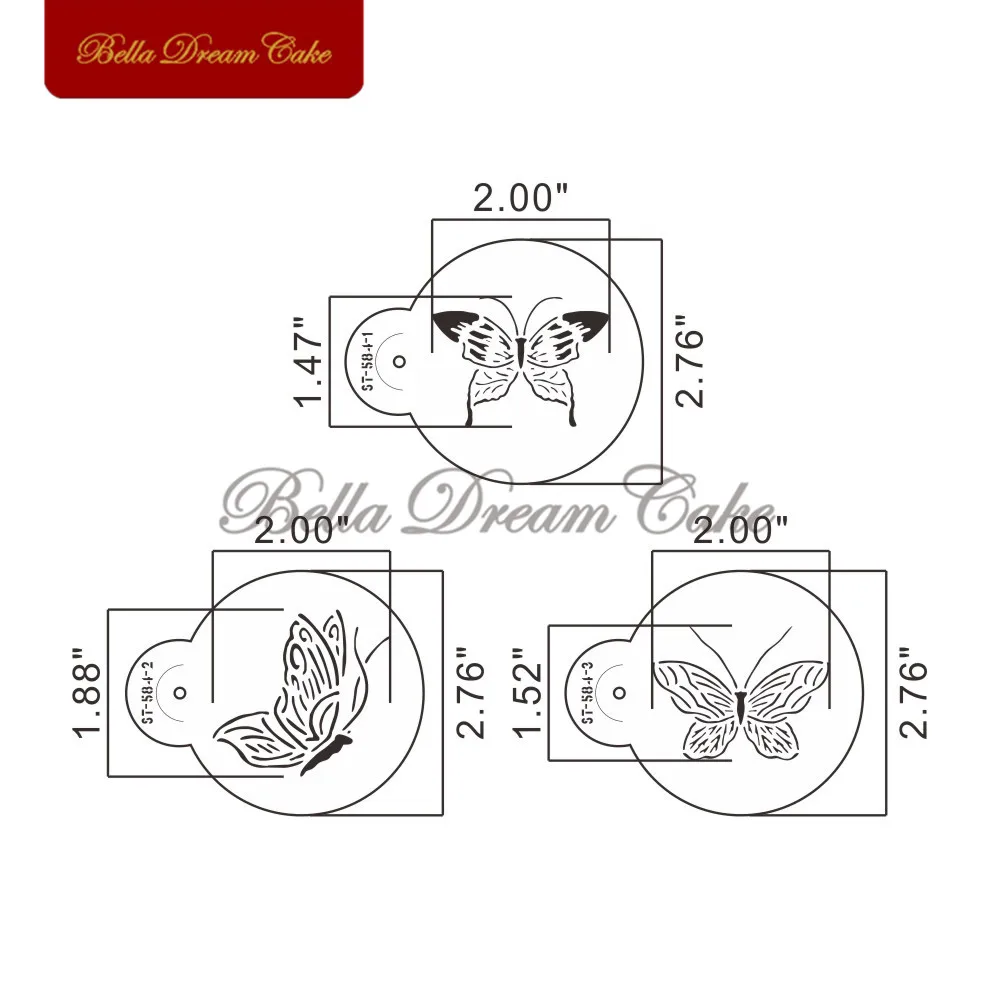 Стрекоза Бабочка пляж я люблю тебя дизайн торт трафарет печенье кофе трафареты печенье помадка плесень украшения торта инструменты