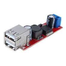 

DC 6V-40V To 5V 3A Double USB Charge DC-DC Step-down Converter Module High Quality