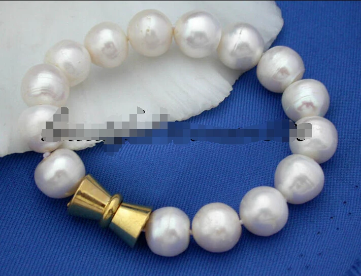 

z1647 8" 13mm baroque white fw pearl bracelet bangle@^Noble style Natural Fine jewe SHIPPING new >>> -Top quality free shipping