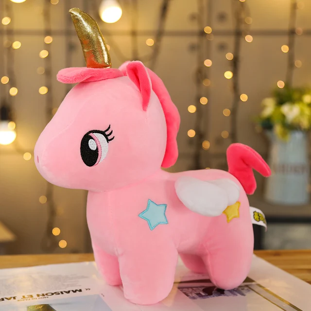 25-100cm 4 couleurs licorne géante peluche jouet en peluche